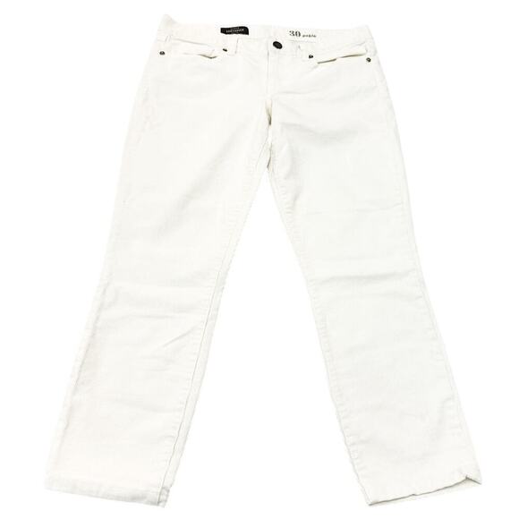 J. Crew Toothpick White Corduroy Style Denim Jeans Size 30 Ankle - Picture 2 of 8